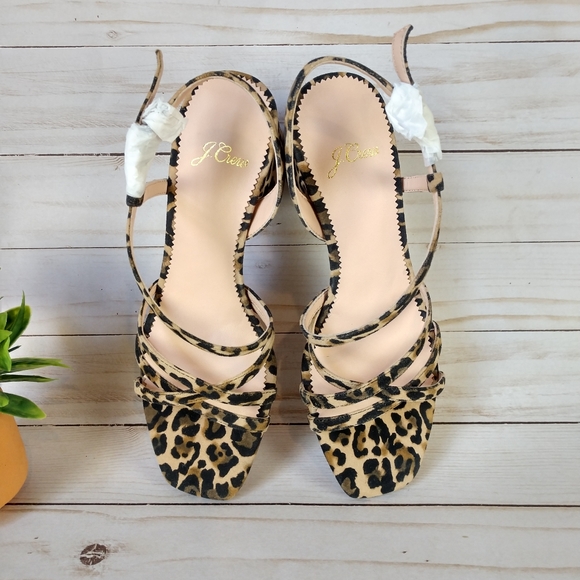 J. Crew Odette Strappy Sandals Leopard Pat… - Picture 5 of 10